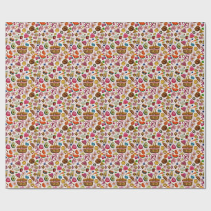Cute Pastry Confections Sweets Wrapping Paper