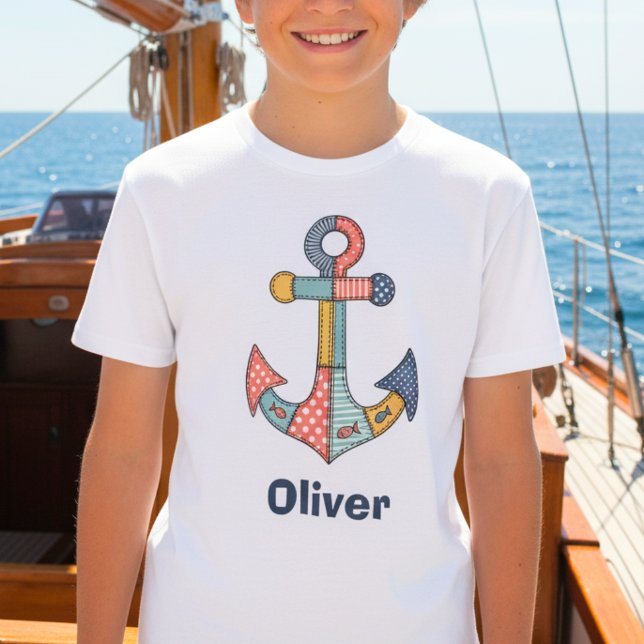 Cute Patchwork Anchor Tri-Blend Shirt (Creator Uploaded)
