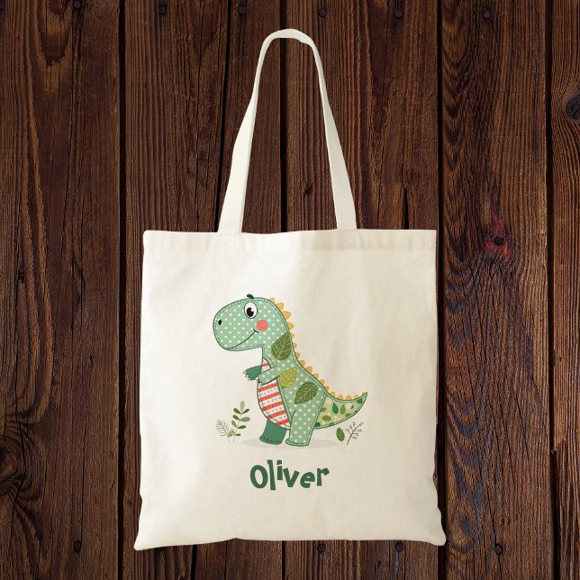 Cute Patchwork Baby Dinosaur Tote Bag (Creator Uploaded)