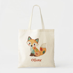 Cute Patchwork Fox Tote Bag