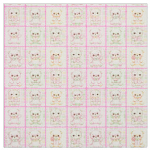 Cute Patchwork Teddy Bear Quilt Seamless Fabric