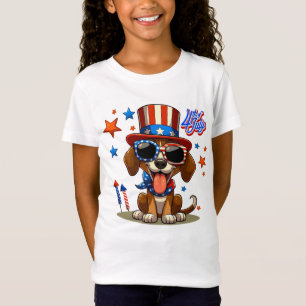 Cute, patriotic 4th of July dog/puppy T-Shirt
