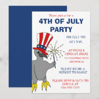 Cute Patriotic Eaglet Custom 4th of July Party