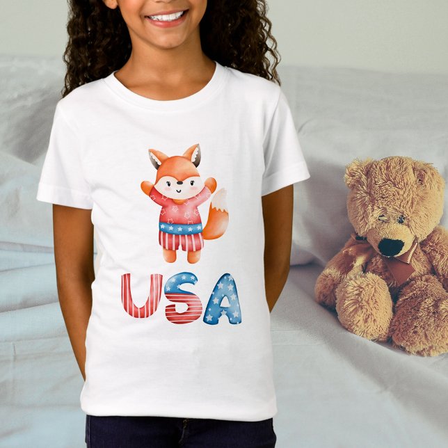 Cute Patriotic Fox T-Shirt (Creator Uploaded)