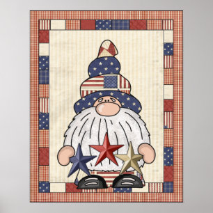 cute Patriotic gnome lovers Poster