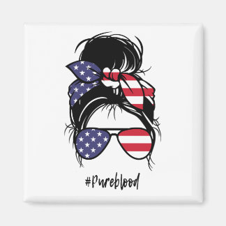 Cute Patriotic Pureblood Magnet