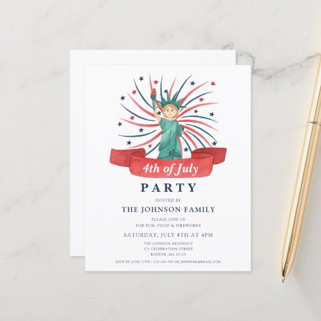 Cute Patriotic Red White And Blue 4th of July (Front/Back In Situ)