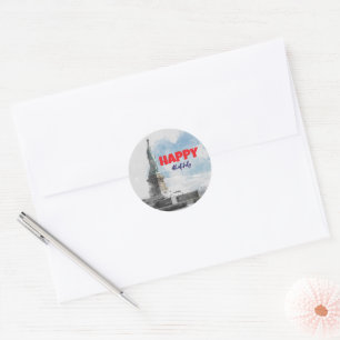 Cute Patriotic Red White And Blue 4th of July  Classic Round Sticker