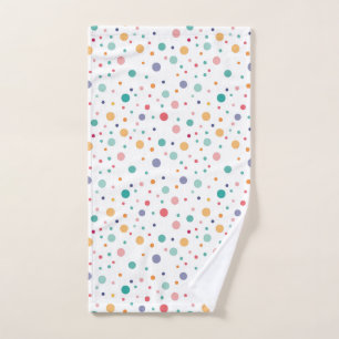 cute pattern colourful circles polka dots hand towel