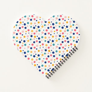 cute pattern colourful circles polka dots notebook