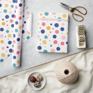 cute pattern colourful circles polka dots  wrapping paper