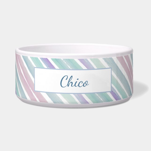 Cute Pattern Colourful Stripes Pink Blue Monogram (Front)