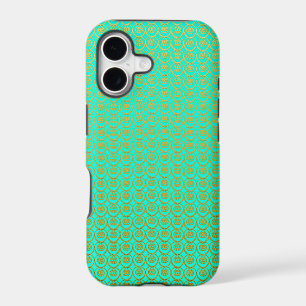 Cute Pattern Gold over Minty Green