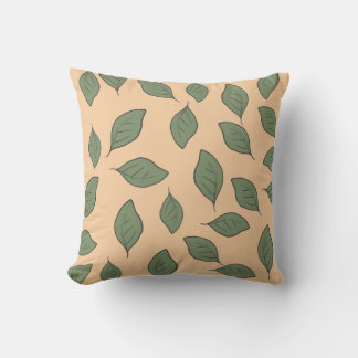 Cute pattern leaves cushion