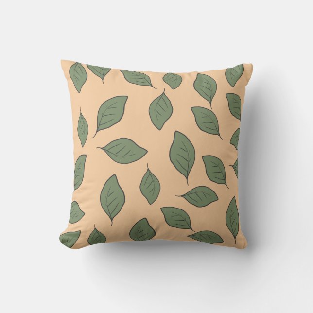 Cute pattern leaves cushion (Front)