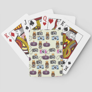 Cute Pattern of Cameras Playing Cards