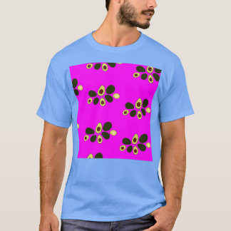 Cute pattern of grouped avocados with fuchsia back T-Shirt