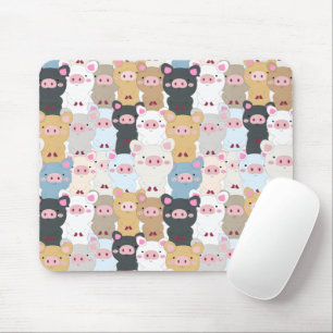 Cute Pattern of Pigs Mouse Mat