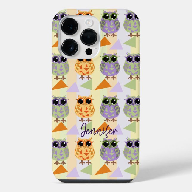 Cute Pattern Owls Case-Mate iPhone Case (Back)