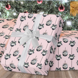 Cute Pattern Pink Christmas Wrapping Paper