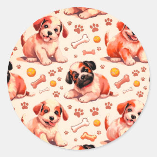 Cute Pattern Puppy Stickers
