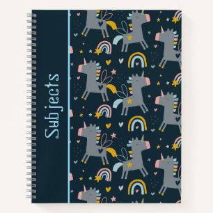 Cute Pattern Unicorn Notebook