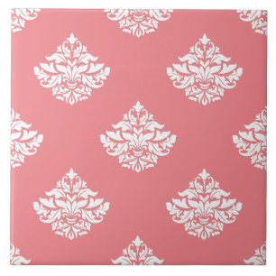 Cute pattern Victorian beautiful artistic pink Tile