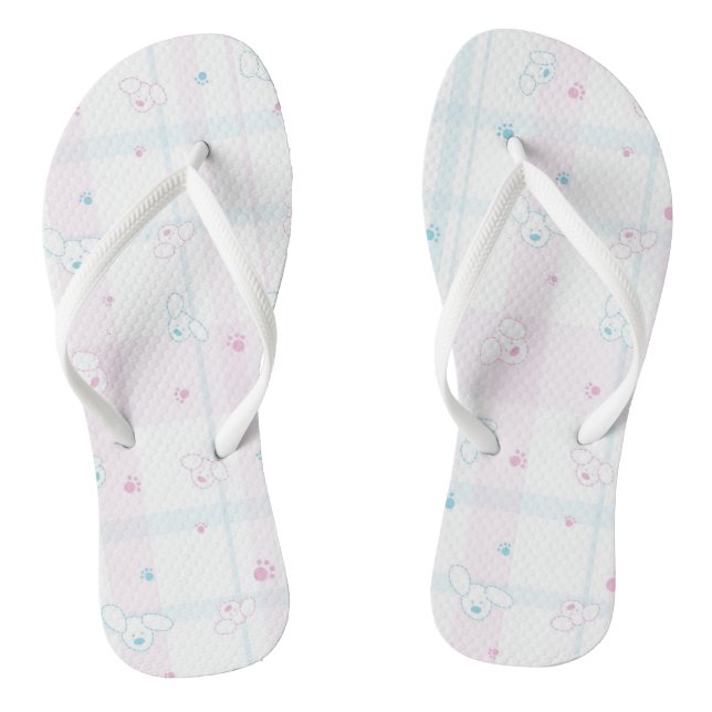 Cute pattern with dogs flip flops (Footbed)
