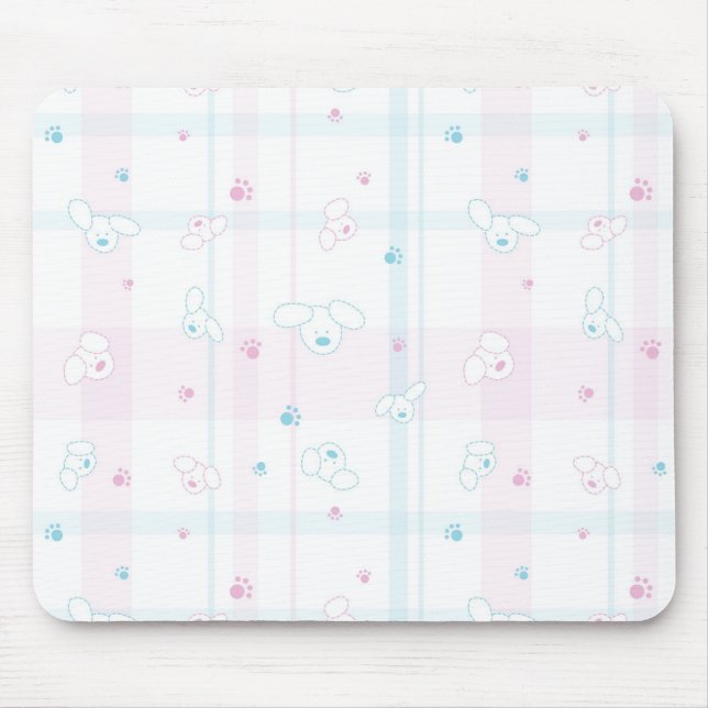 Cute pattern with dogs mouse mat (Front)
