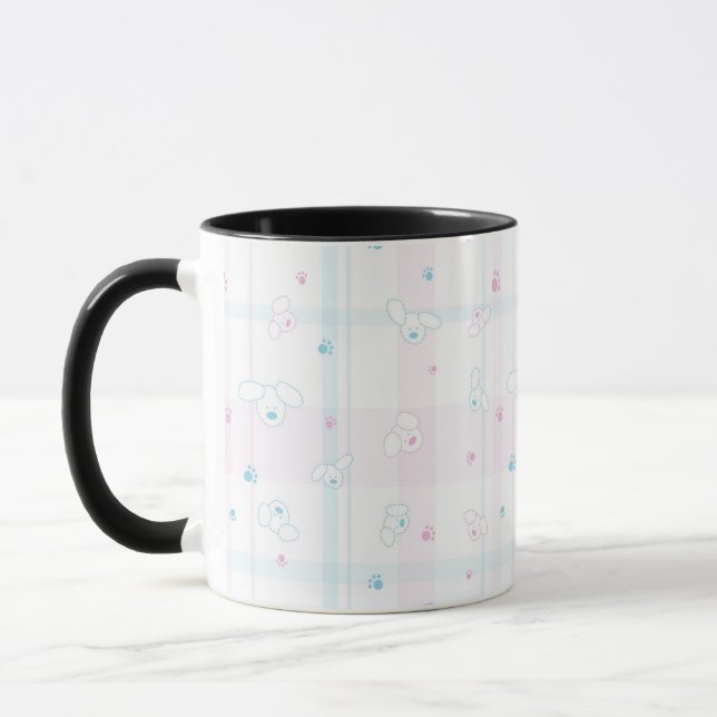 Cute pattern with dogs mug (Left)
