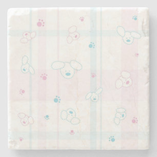 Cute pattern with dogs stone coaster