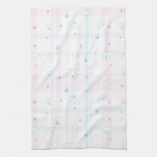 Cute pattern with dogs tea towel