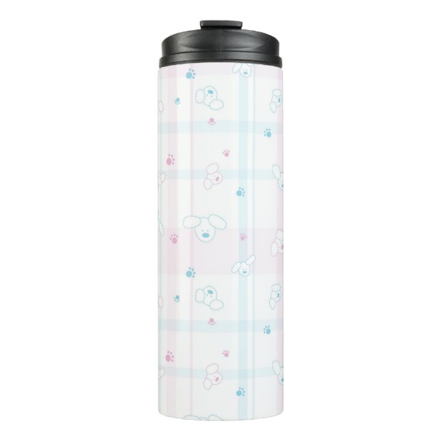 Cute pattern with dogs thermal tumbler (Front)