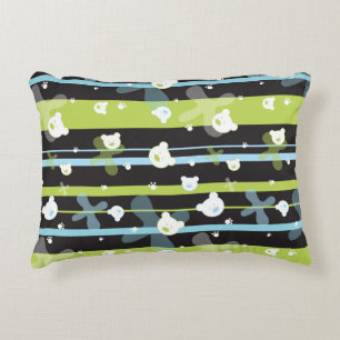Cute pattern with little bears decorative cushion