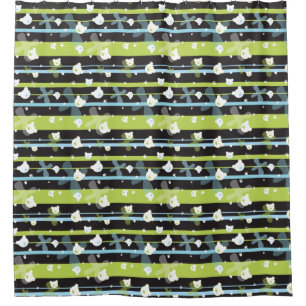 Cute pattern with little bears shower curtain