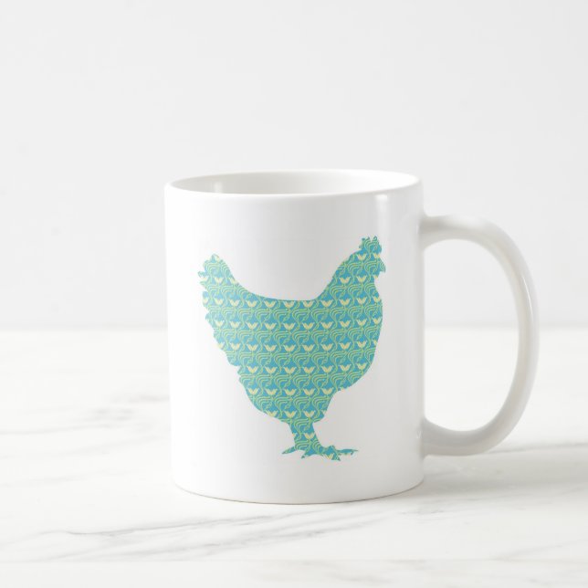 Cute patterned chicken coffee mug (Right)