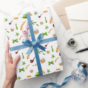 Cute Patterned Father's Day  Wrapping Paper
