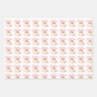Cute Pavlova Dessert Pattern Wrapping Paper Sheet