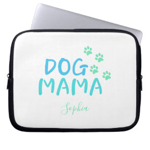 Cute Paw and Dog MAMA Typography    Laptop Sleeve