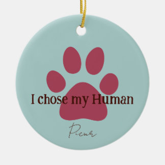 Cute Paw  Ceramic Tree Decoration