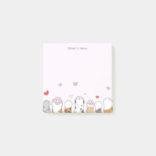 Cute PAW Dog cat colorful gradient Personalized  Post-it Notes