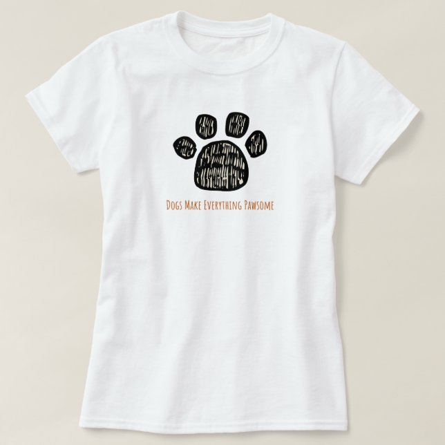 cute paw dog lover T-Shirt (Design Front)