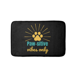 Cute Paw Print Design – Cheerful Animal Lover Home Bath Mat