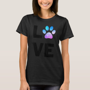 Cute Paw Print Dog Love For Dog Moms And Pet T-Shirt