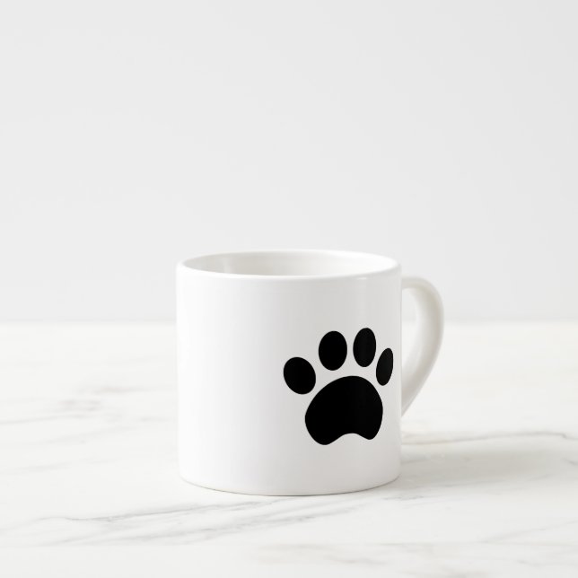 Cute Paw Print Espresso Cup (Front Right)