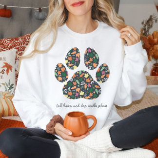 Cute Paw Print Fall Sweater For A Dog Lover