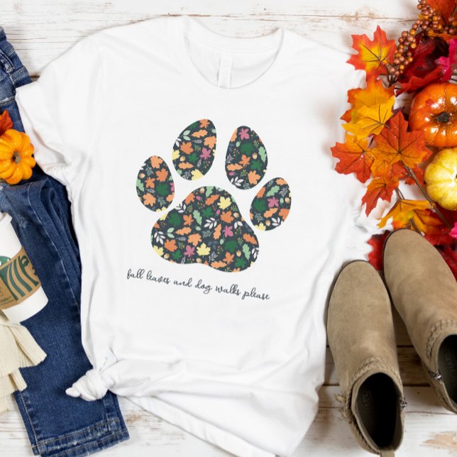 Cute Paw Print Fall Tshirt For A Dog Lover (Creator Uploaded)