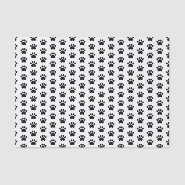 Cute Paw Print Pattern Tissue Paper (Front)