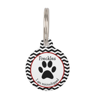 Cute Paw Print Personalised Pet Tag