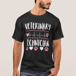 Cute paw print veterinary tech technician vet  app T-Shirt